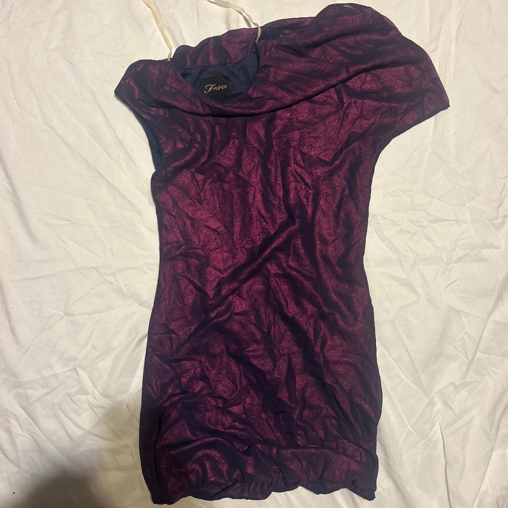 Silky Purple Short Dress – Elegant & Stylish